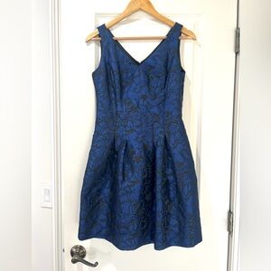 Lauren by Ralph Lauren blue floral dress sz 4petite EUC
